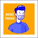 Corona Schilder Maske tragen